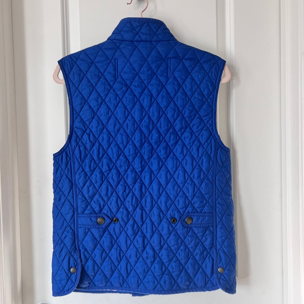 Burberry Brit Blue Quilted Sleeveless Vest Women’s Petite Small Nova Check - Picture 2 of 12